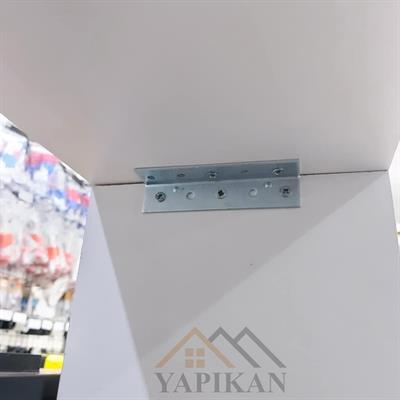 20x20x40 mm - L Demir Gönye Köşebent - Mobilya Dolap Köşe Birleştirme Bağlantı Aparatı