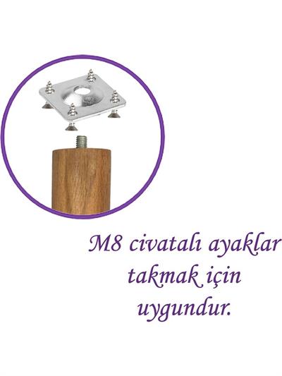 50x50 mm M8 Zigon Sehpa Ayak Bağlantı Sacı Dereceli Metal Aparat