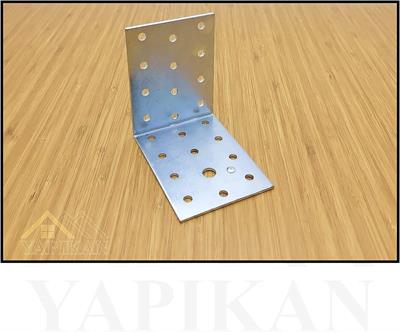 60x80x80 mm - L Demir Gönye Köşebent - Mobilya Dolap Köşe Birleştirme Bağlantı Aparatı
