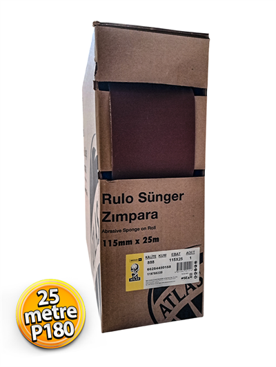 Atlas Rulo Soft Sünger Zımpara Bronze 888 115 mm 25 Metre P180 Kum