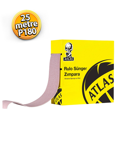 Atlas Rulo Soft Sünger Zımpara Gold 115 mm 25 Metre P180 Kum