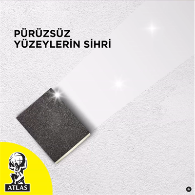 Atlas Sünger İnce Zımpara 98x123x10 mm 80 Kum