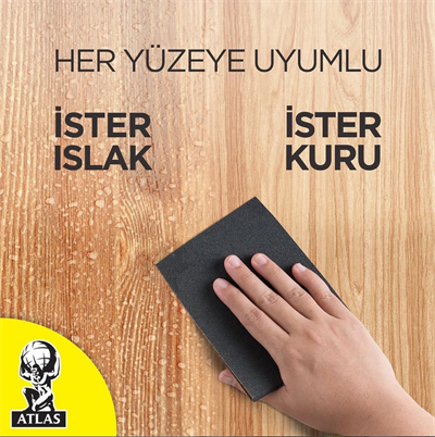 Atlas Sünger İnce Zımpara 98x123x10 mm 100 Kum