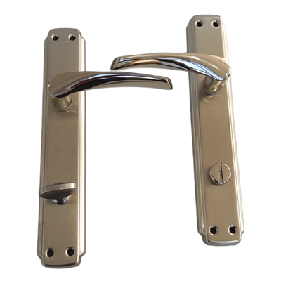 Bravo Aynalı Nikel Saten Wc Kapı Kolu