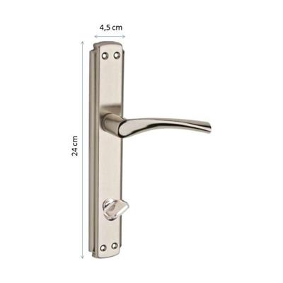 Bravo Aynalı Nikel Saten Wc Kapı Kolu