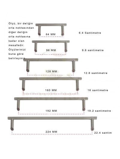 Çanak Kulp - 64 mm Füme Mobilya Kulp (Dolap, Çekmece, Vestiyer Uyumlu)