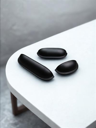 Çanak Kulp - 64 mm Siyah Mobilya Kulp (Dolap, Çekmece, Vestiyer Uyumlu)