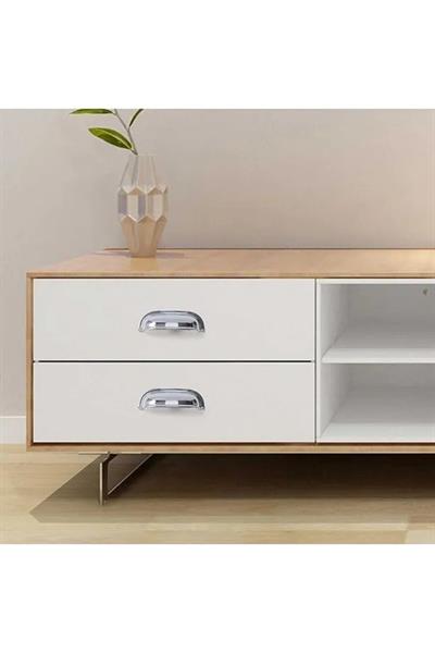 Çanak Kulp - 96 mm Krom Mobilya Kulp (Dolap, Çekmece, Vestiyer Uyumlu)