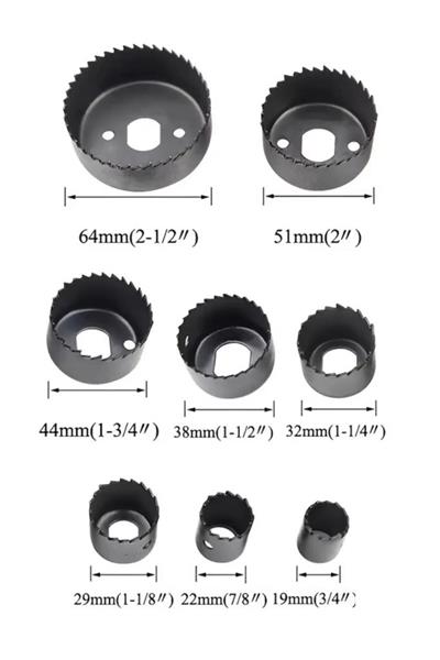 Cmc Tools 11 Parça Ahşap Demir Ağaç Delme Delik Açma Testere Seti 19-64 Mm