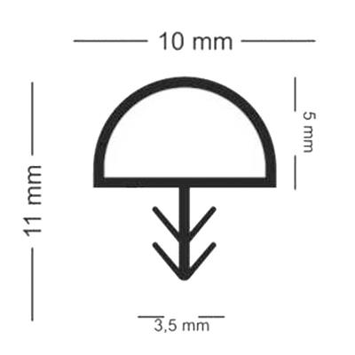 D Ortadan Kapı Fitili Şeffaf 10 mm