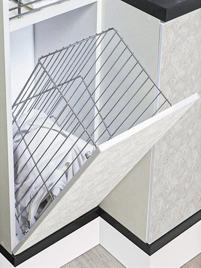 Dolap İçi Monteli Çamaşır Kirli Sepeti Modül 30 cm Kapak Uyumlu (Genişlik 23x50 cm Yükseklik) Huzurkiler