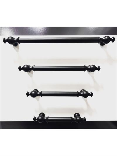 Dora 128 mm Siyah Kulp Mobilya Dolap Çekmece Vestiyer Kulpları