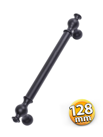 Dora 128 mm Siyah Kulp Mobilya Dolap Çekmece Vestiyer Kulpları