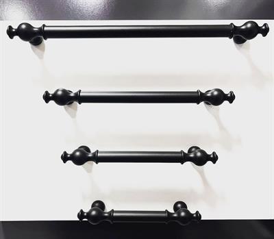 Dora 224 mm Siyah Kulp Mobilya Dolap Çekmece Vestiyer Kulpları