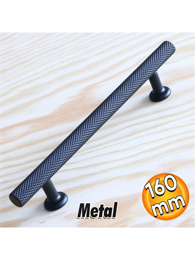 Doruk 160 mm Siyah Kulp Mobilya Dolap Çekmece Vestiyer Kulpları