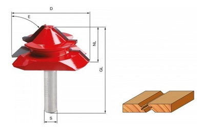 Freud 99-03412P 70x29,5x67,5x12 Z=2 45º Köşe Dikiş Birleştime Freze Bıçağı