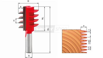 Freud 99-03712P Finger Joint Ekleme Freze Bıçağı 35x41,5x79,5x12 Z=2