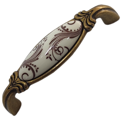 Gıustı Antik 96 mm Desenli Kulp Mobilya Dolap Çekmece Kulpları M6801