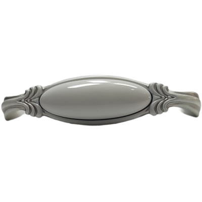 Gıustı Desenli Beyaz 96 mm Kulp Mobilya Dolap Çekmec Vestiyere Kulpları M6800