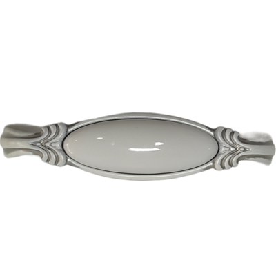 Gıustı Desenli Beyaz 96 mm Kulp Mobilya Dolap Çekmec Vestiyere Kulpları M6800