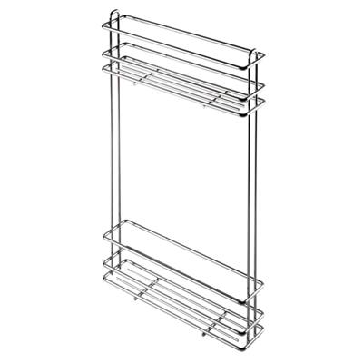 Hettich 2 Katlı Yandan Raylı Frenli Krom Şişelik, Baharatlık & Deterjanlık 30 cm Kapak Uyumlu Premium Line