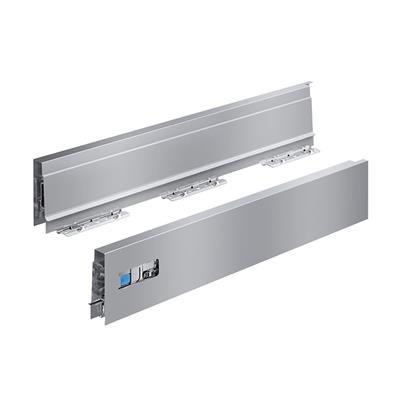 Hettich Atira Bordürlü Metal Geniş Yanaklı Gri Çekmece Seti Rayı / 47 Cm 176 mm Yanak