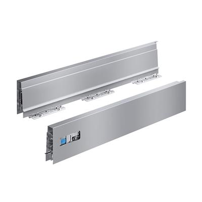 Hettich Atira Bordürlü Metal Yanaklı Gri Çekmece Seti Rayı / 42 Cm 176 mm Bordür Yüksekliği
