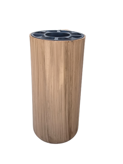 Kapsül Mobilya Yükseltici Kanepe TV Ünitesi Koltuk Ayağı Baza Ayakları Meşe Desenli 19 cm Bohem Plastik Ayak