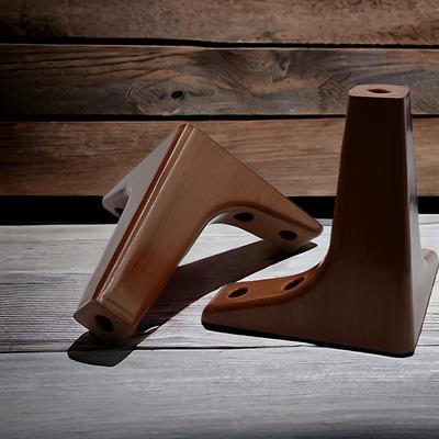 Kartal Plastik Ayak 15 Cm Ceviz - Tv Ünitesi, Dolap Ayağı, Komodin, Baza, Kanepe Koltuk Ayağı, Gardrop Ayağı