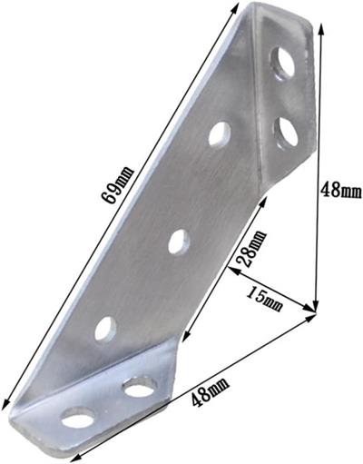 Köşebent Braketi Kare Stand Metal Standı Dik Açılı Köşebent Açılı Raf 90 Derece Braket Desteği Metal Köşeli Mesnet Şen