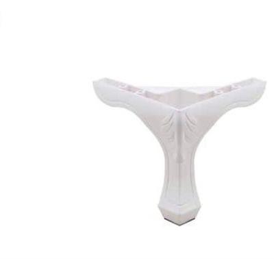Lükens Plastik Ayak 14 cm Beyaz Desenli Oymalı Mobilya Koltuk Dolap Komidin Gardrop Ayağı