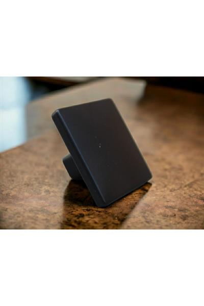 Mercan Kare Siyah Düğme Kulp Mobilya Dolap Çekmece Vestiyer Kulpları