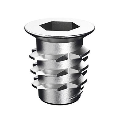 Metal Euro Dişli Dübel Ahşap Dübeli M6 8x13 Diş Çinko Mobilya Bağlantı Ünite Birleştirme