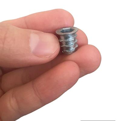 Metal Euro Dişli Dübel Ahşap Dübeli M6 8x13 Diş Çinko Mobilya Bağlantı Ünite Birleştirme