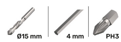 Minifiks Gövde Çinko 18 mm Sunta Mdf için Çap 15 mm Boy 13 mm Kafa