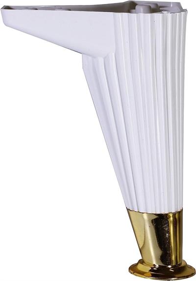 Nefes Plastik Ayak 15 cm Beyaz - Altın Mobilya Koltuk Dolap Komidin Gardrop Baza Ayağı