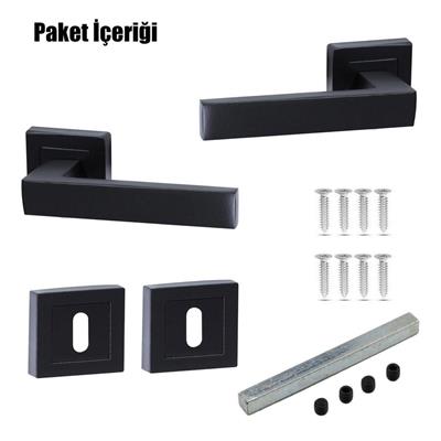 Nobel Max Avanti Kare Rozetli Mat Siyah Oda