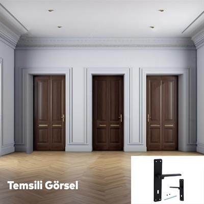 Nobel Panama Aynalı Siyah Oda Kapı Kolu