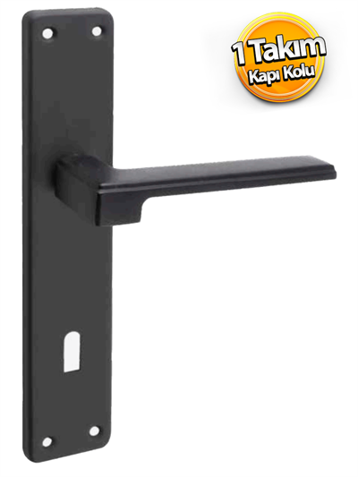 Nobel Panama Aynalı Siyah Oda Kapı Kolu