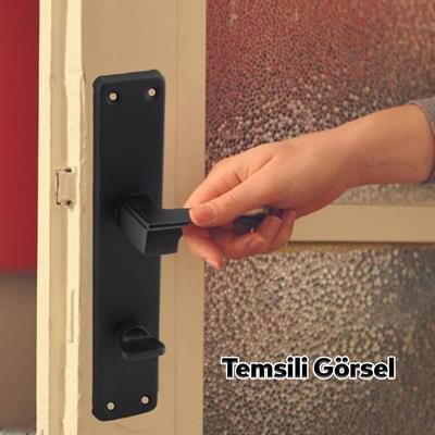 Nobel Panama Aynalı Siyah Wc Kapı Kolu