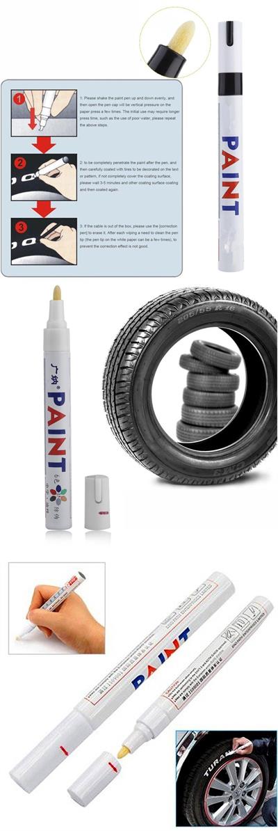 Oto Lastik Yazı Kalemi Beyaz Araç Lastik Yazma Boyama Rötuş Kalemi