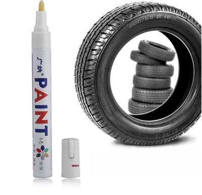 Oto Lastik Yazı Kalemi Beyaz Araç Lastik Yazma Boyama Rötuş Kalemi