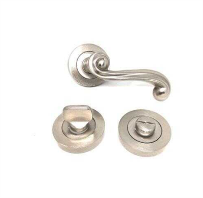 Özen Gül Alm.Yuv.Rozetli Albifirin Saten Wc Kapı Kolu