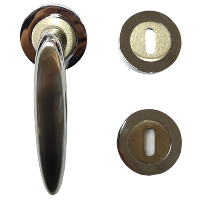 Özen Mica Zamak Yuv.Rozetli Saten Krom Oda Kapı Kolu