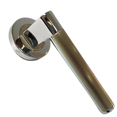 Özen Round Zamak Yuv.Rozetli Saten Oda Krom Kapı Kolu