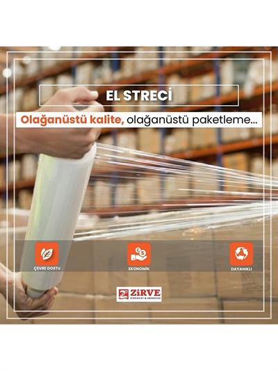 Palet Streç Film 17 Mikron 50 Cm X 200 M 1 Adet 2000 Gram