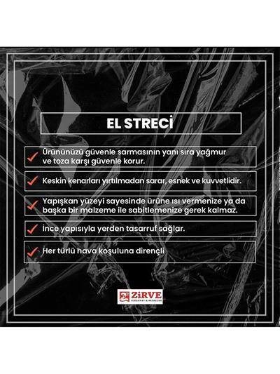 Palet Streç Film 17 Mikron 50 Cm X 200 M 1 Adet 2000 Gram