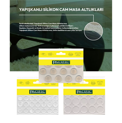 Pasifik Cam Masa Altlığı 18 mm (Ses Stoperi)