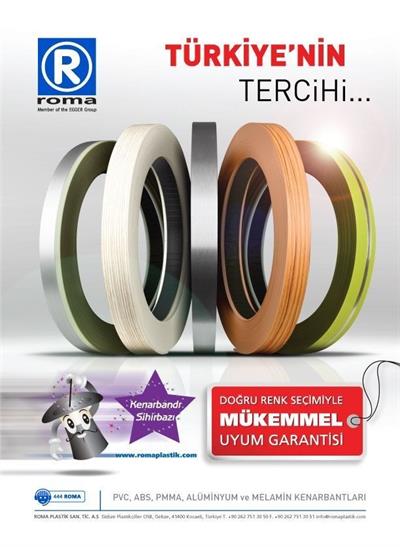 Roma 040x22 1882 Gb Kül Gri Bute Pvc Kenar Bandı