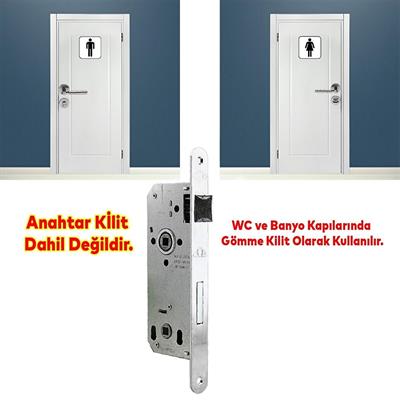 Şahsuvar 45 mm Nikel Oval Oda Kilit 18 mm
